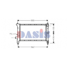 020280N AKS DASIS Радиатор, охлаждение двигателя