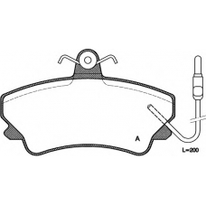 BPA0409.02 OPEN PARTS Комплект тормозных колодок, дисковый тормоз