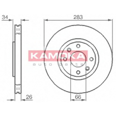 1032304 KAMOKA Тормозной диск