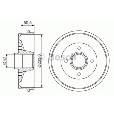 0 986 477 175 BOSCH Тормозной барабан