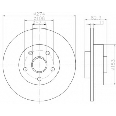 8DD 355 112-361 HELLA Тормозной диск