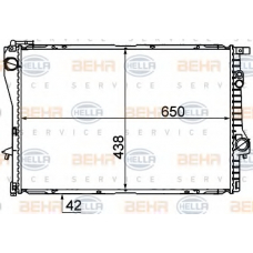 8MK 376 712-234 HELLA Радиатор, охлаждение двигателя