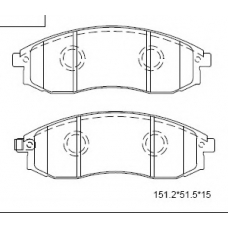 KD3768 ASIMCO Комплект тормозных колодок, дисковый тормоз