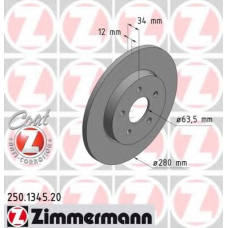 250.1345.20 ZIMMERMANN Тормозной диск