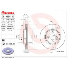 09.8655.21 BREMBO Тормозной диск