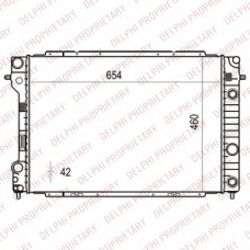 TSP0524010 DELPHI Радиатор, охлаждение двигателя