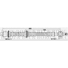 BBH6443 BORG & BECK Тормозной шланг