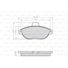 872042 VALEO Комплект тормозных колодок, дисковый тормоз