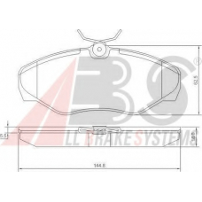 P 56 061 ABS Комплект тормозных колодок, дисковый тормоз