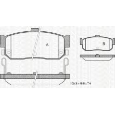 8110 14018 TRIDON Brake pads - rear