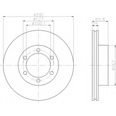 8DD 355 105-431 HELLA Тормозной диск