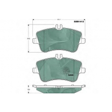 GDB1413 TRW Комплект тормозных колодок, дисковый тормоз