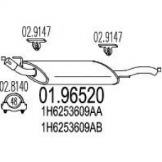 01.96520 MTS Глушитель выхлопных газов конечный