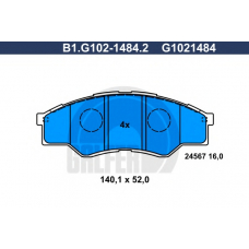 B1.G102-1484.2 GALFER Комплект тормозных колодок, дисковый тормоз