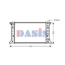 250150N AKS DASIS Радиатор, охлаждение двигателя