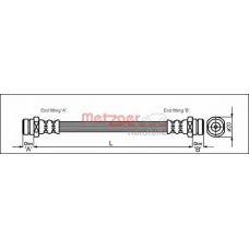 4113310 METZGER Тормозной шланг