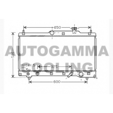 104744 AUTOGAMMA Радиатор, охлаждение двигателя