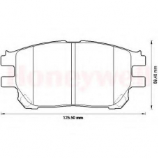 572554B BENDIX Комплект тормозных колодок, дисковый тормоз