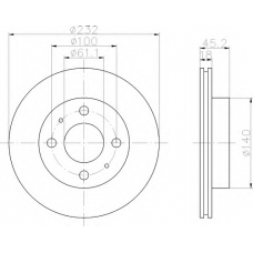 8DD 355 105-921 HELLA Тормозной диск