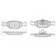 PF10793 PROCODIS FRANCE Комплект тормозных колодок, дисковый тормоз