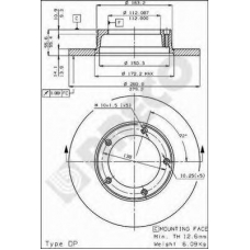 BS 7182 BRECO Тормозной диск