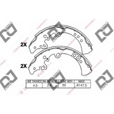 BS1245 DJ PARTS Комплект тормозных колодок