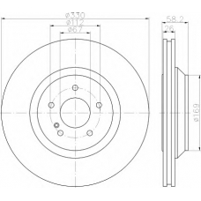 8DD 355 116-281 HELLA Тормозной диск