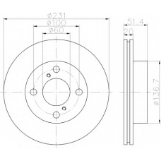 8DD 355 116-501 HELLA Тормозной диск