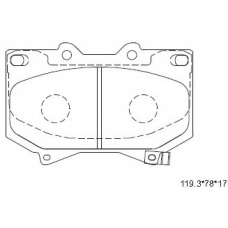 KD2768 ASIMCO Комплект тормозных колодок, дисковый тормоз