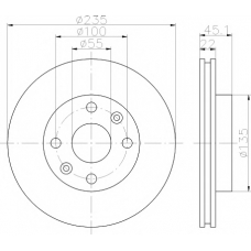 8DD 355 111-441 HELLA PAGID Тормозной диск