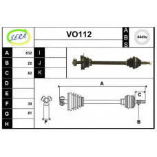 VO112 SERA Приводной вал