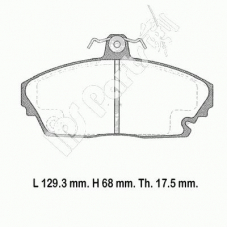 IBD-1007 IPS Parts Комплект тормозных колодок, дисковый тормоз