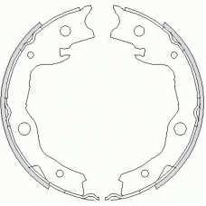Z4752.00 WOKING Комплект тормозных колодок, стояночная тормозная с