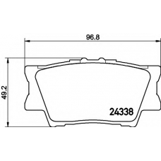 8DB 355 006-881 HELLA Комплект тормозных колодок, дисковый тормоз