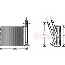 09006243 VAN WEZEL Теплообменник, отопление салона