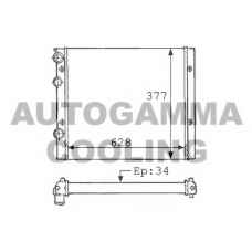 101061 AUTOGAMMA Радиатор, охлаждение двигателя