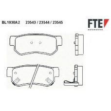 BL1930A2 FTE Комплект тормозных колодок, дисковый тормоз