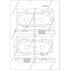 T360A127 NPS Комплект тормозных колодок, дисковый тормоз