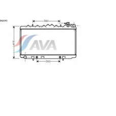 DN2093 AVA Радиатор, охлаждение двигателя
