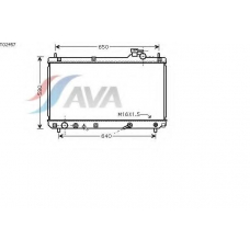 TO2457 AVA Радиатор, охлаждение двигателя