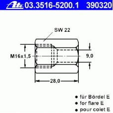 03.3516-5200.1 ATE Накидная гайка