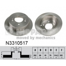 N3310517 NIPPARTS Тормозной диск