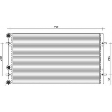 350213846000 MAGNETI MARELLI Радиатор, охлаждение двигателя