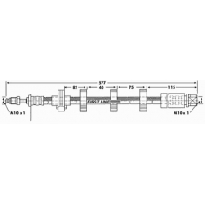 FBH6684 FIRST LINE Тормозной шланг