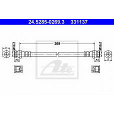 24.5285-0269.3 ATE Тормозной шланг