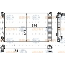 8MK 376 790-101 HELLA Радиатор, охлаждение двигателя