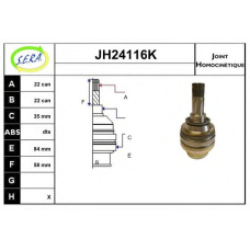 JH24116K SERA Шарнирный комплект, приводной вал