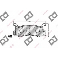 BP1259 DJ PARTS Комплект тормозных колодок, дисковый тормоз