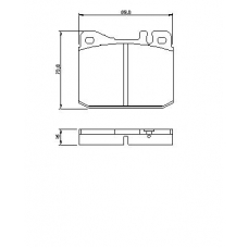 0 986 463 921 BOSCH Комплект тормозных колодок, дисковый тормоз