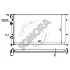280244 SOMORA Радиатор, охлаждение двигателя
